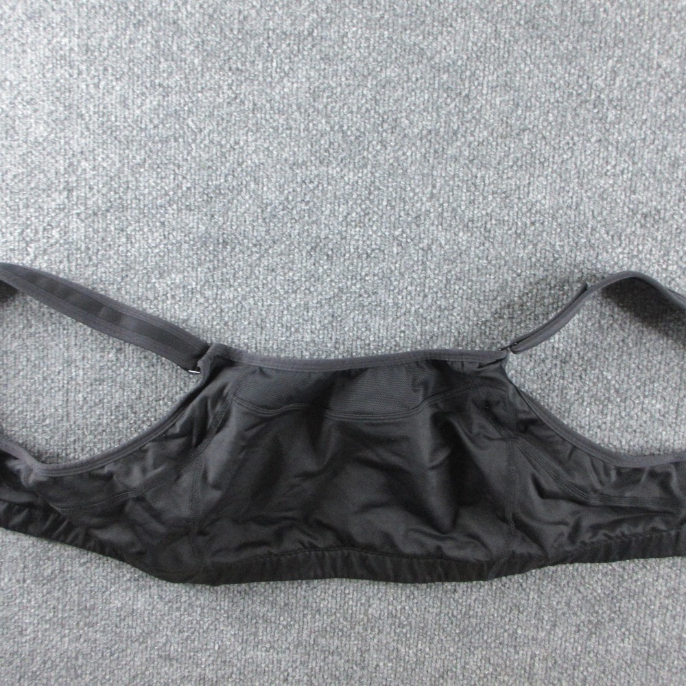 SYROKAN Sports Bra Womens 42C‎ Black Wireless Mesh High Impact Adjustable Strap
